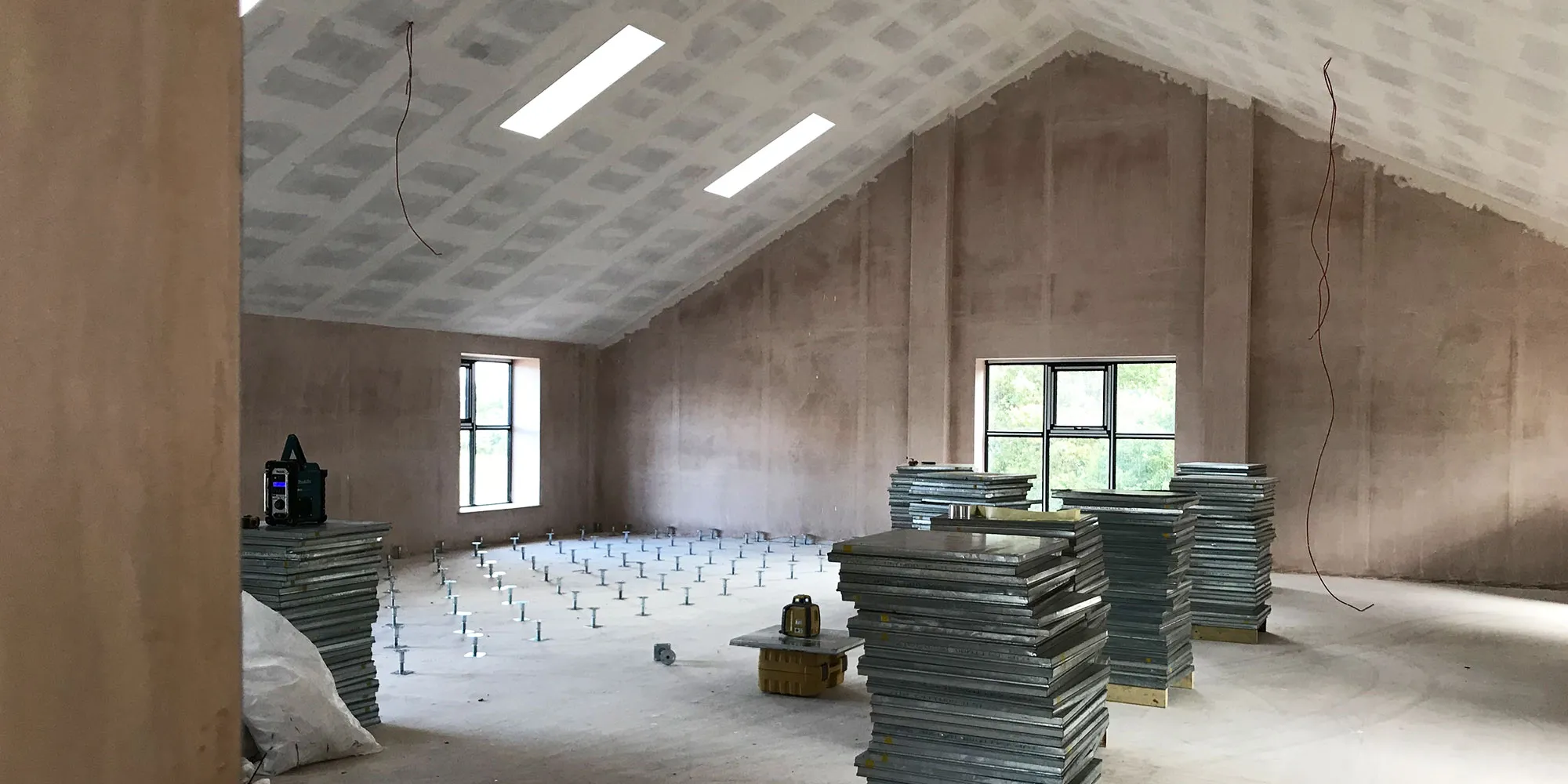 Interior of Kensa Office - Plastered