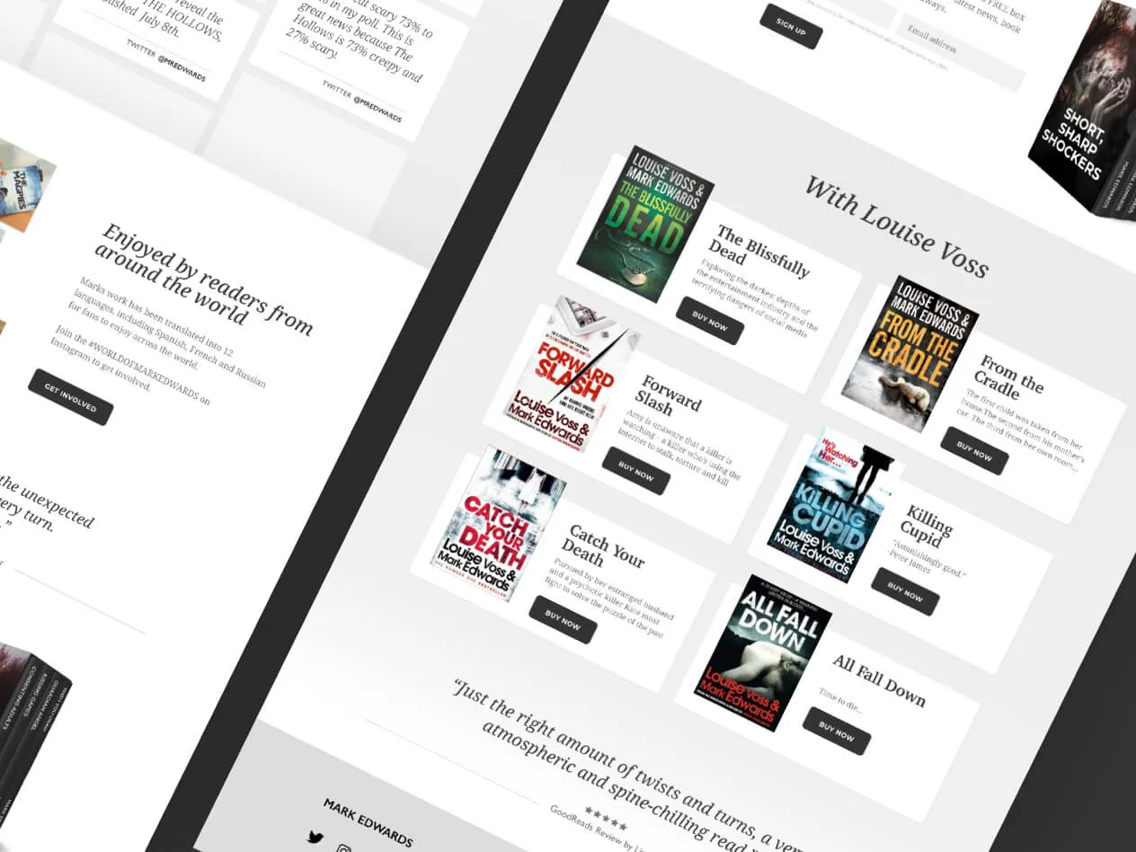 Mark Edwards - Author Web Design | Kensa
