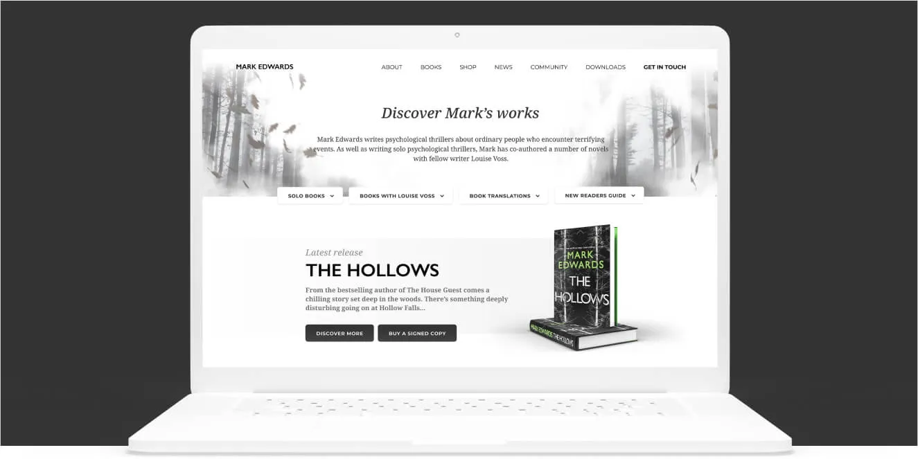 Mark Edwards Homepage Design | Kensa