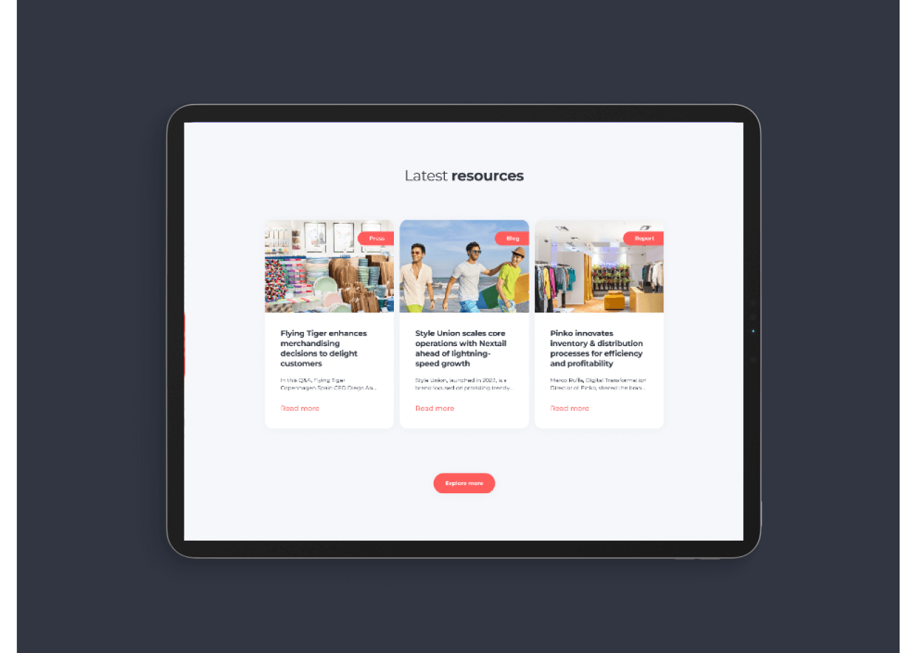 Nextail Web Page Design | Kensa