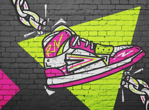 Really Neet Graffiti Shoe Illustration | Kensa
