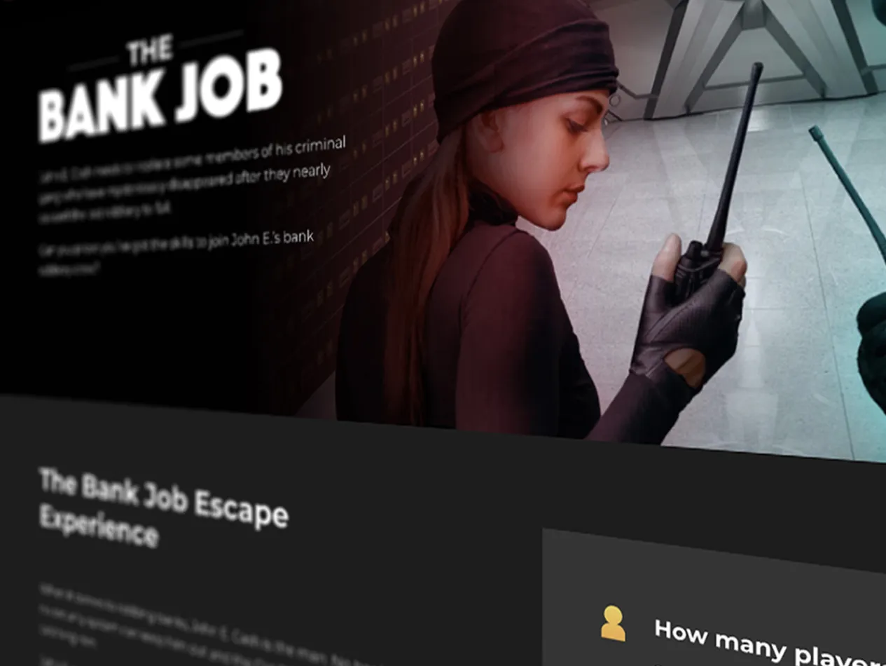 Xscape Now - The Bank Job Web Design | Kensa