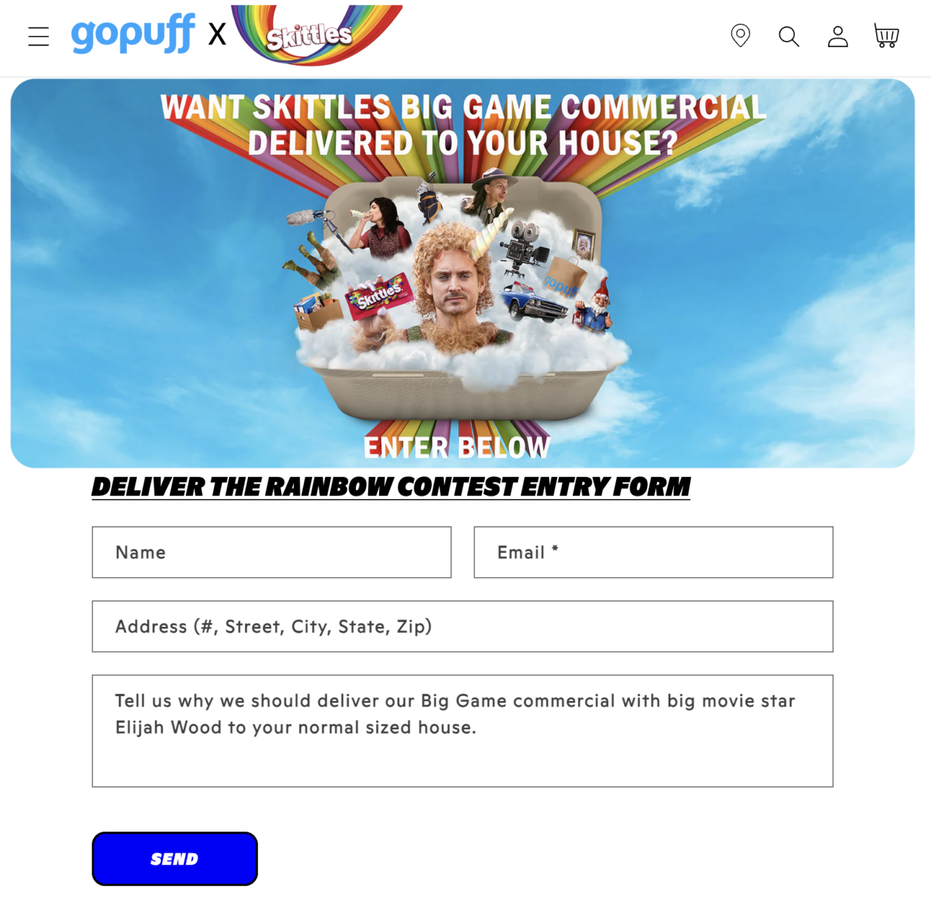 Campaign Landing Page Examples - Skittles