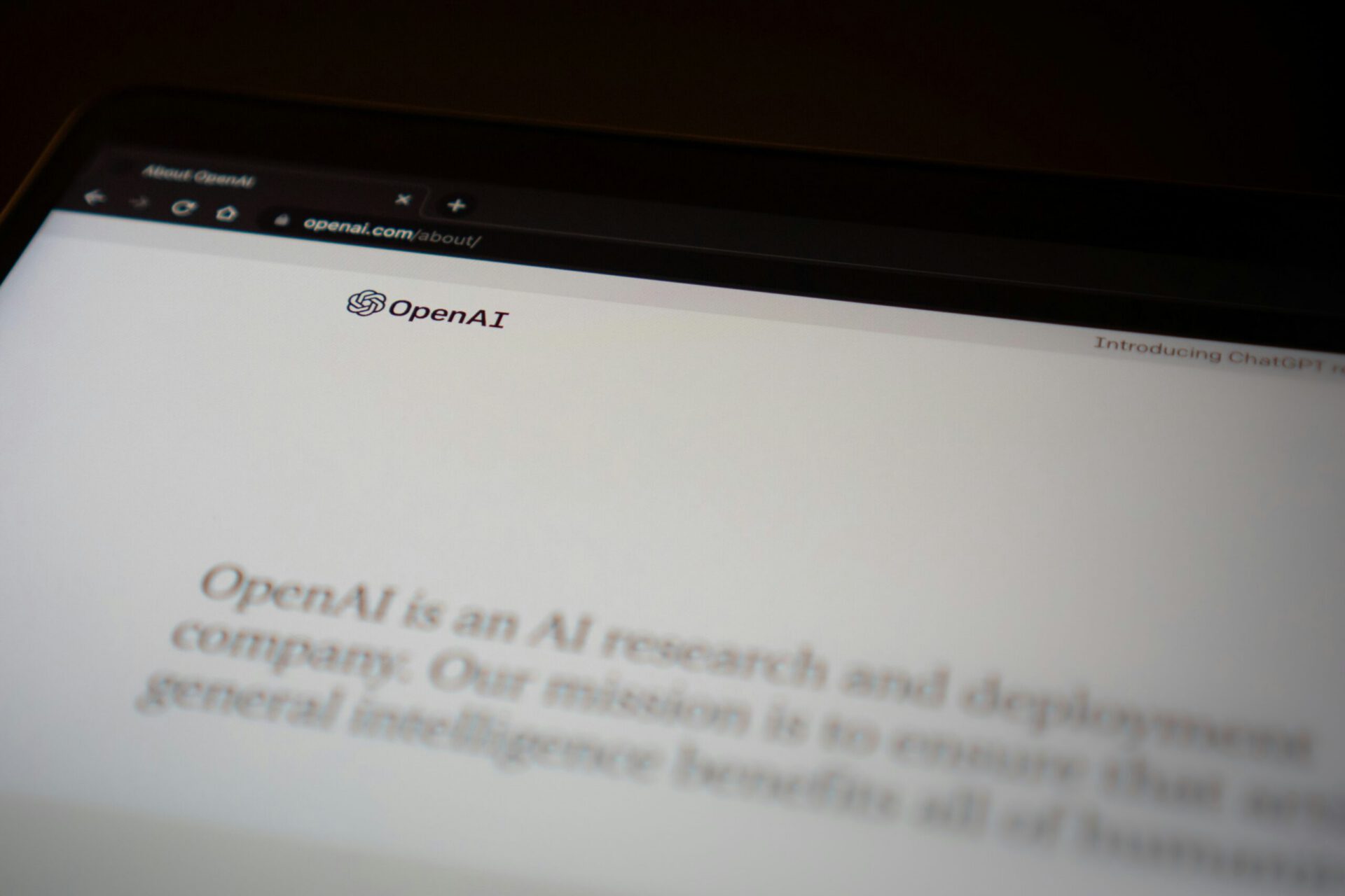 Open AI screenshot