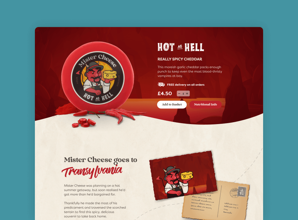 Mister Cheese Web Page Design | Kensa