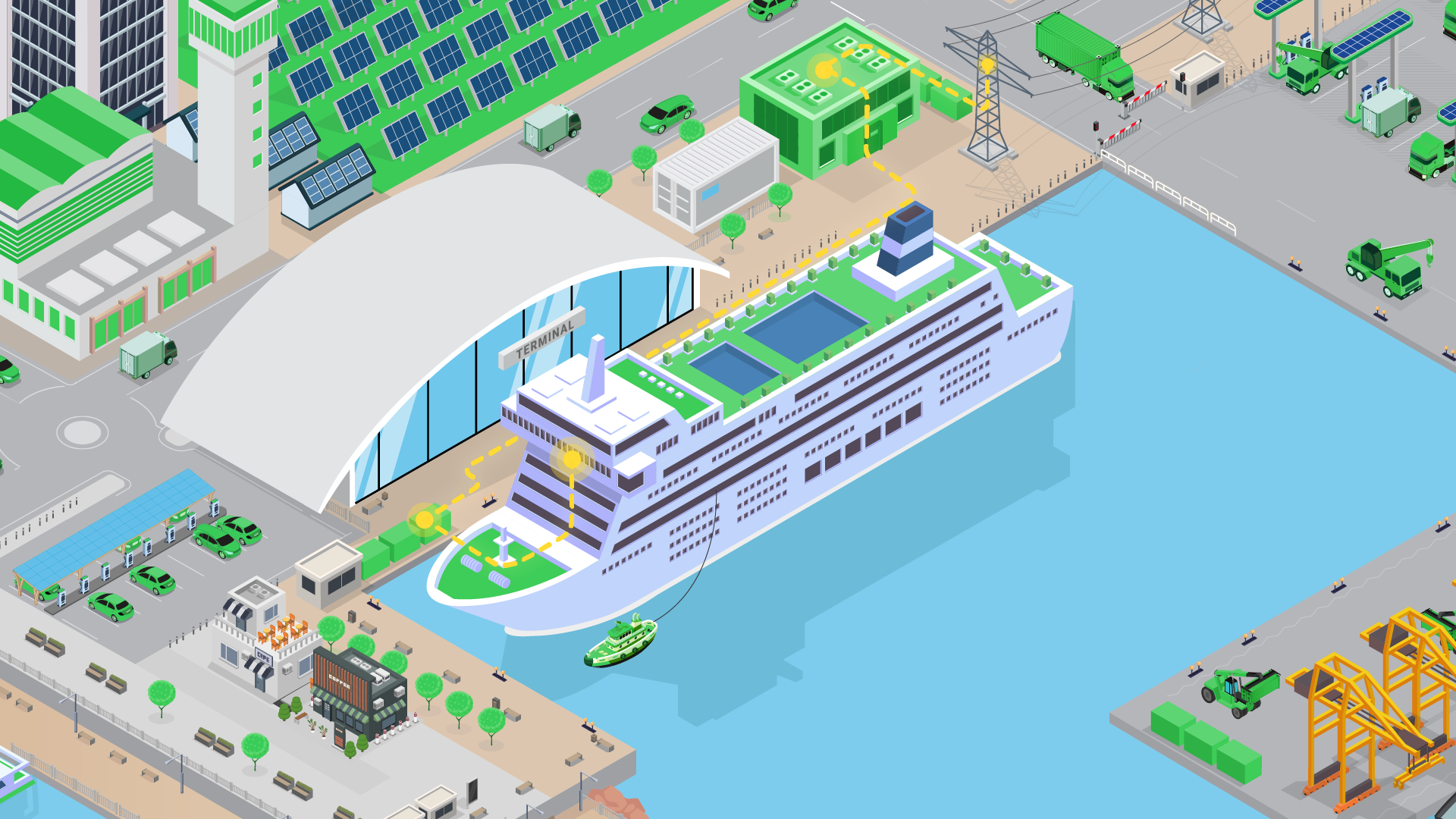Smart Ports - Boat Illustration | Kensa